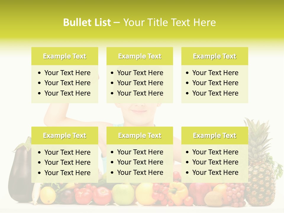 Breakfast Caucasian Smile PowerPoint Template