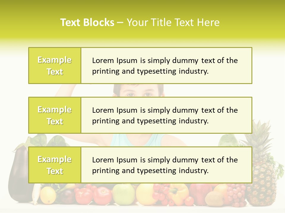 Breakfast Caucasian Smile PowerPoint Template