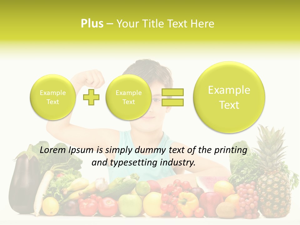 Breakfast Caucasian Smile PowerPoint Template