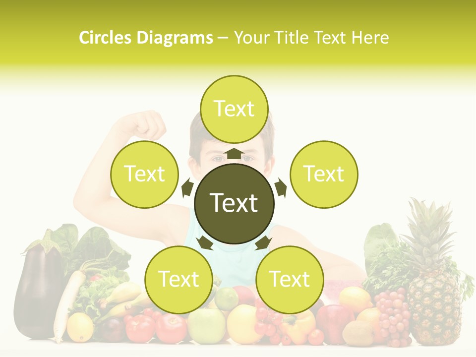 Breakfast Caucasian Smile PowerPoint Template