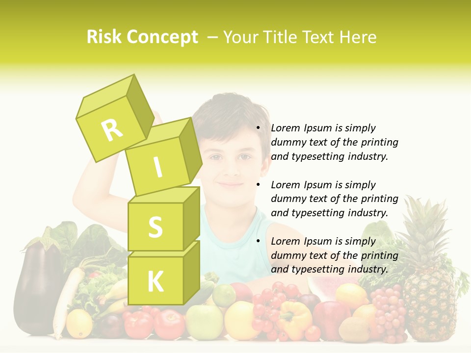 Breakfast Caucasian Smile PowerPoint Template