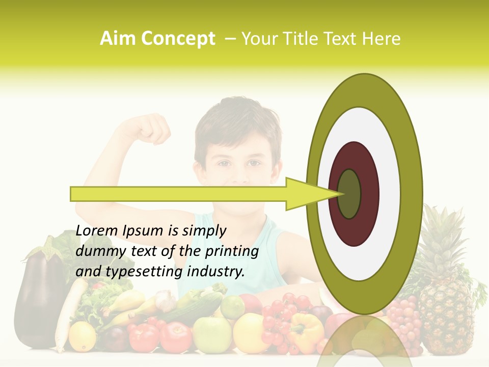 Breakfast Caucasian Smile PowerPoint Template