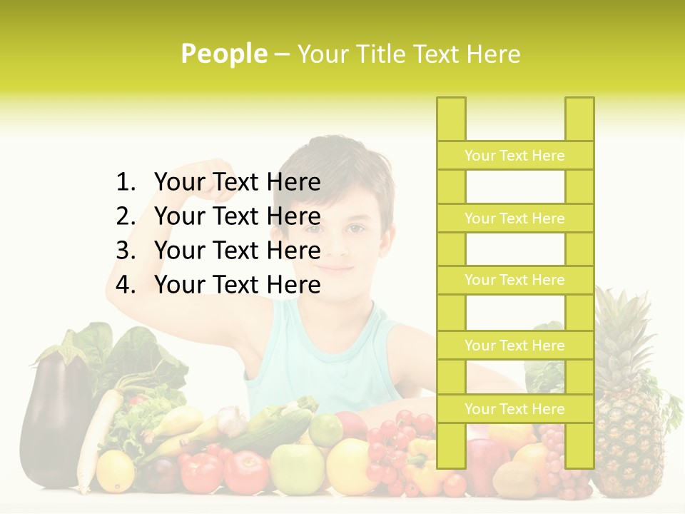 Breakfast Caucasian Smile PowerPoint Template