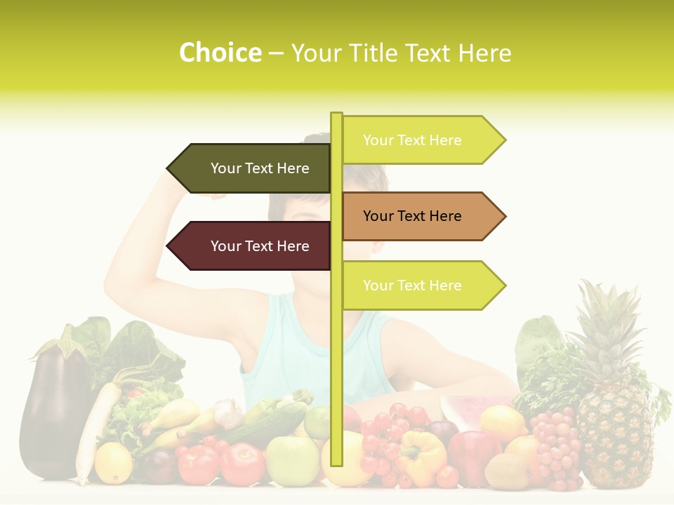 Breakfast Caucasian Smile PowerPoint Template