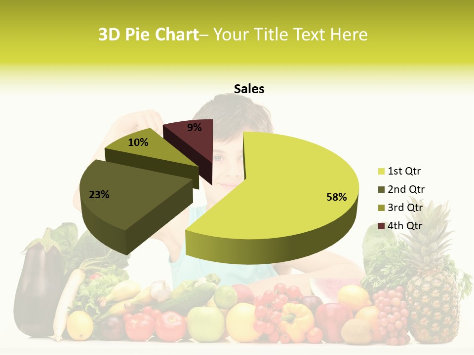 Breakfast Caucasian Smile PowerPoint Template