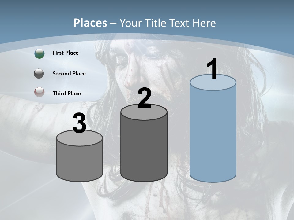 Jesus Powerpoint Presentation With A Blue Background PowerPoint Template