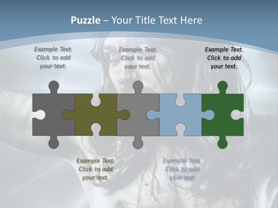 Jesus Powerpoint Presentation With A Blue Background PowerPoint Template