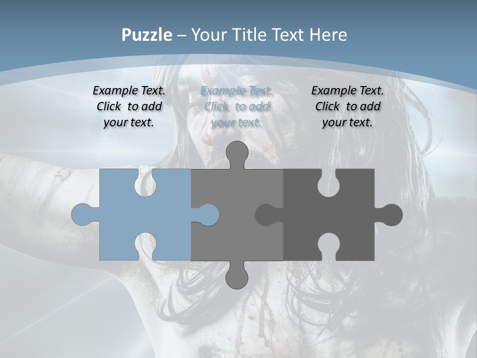 Jesus Powerpoint Presentation With A Blue Background PowerPoint Template