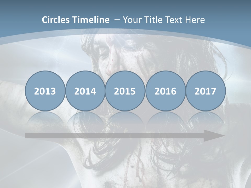 Jesus Powerpoint Presentation With A Blue Background PowerPoint Template