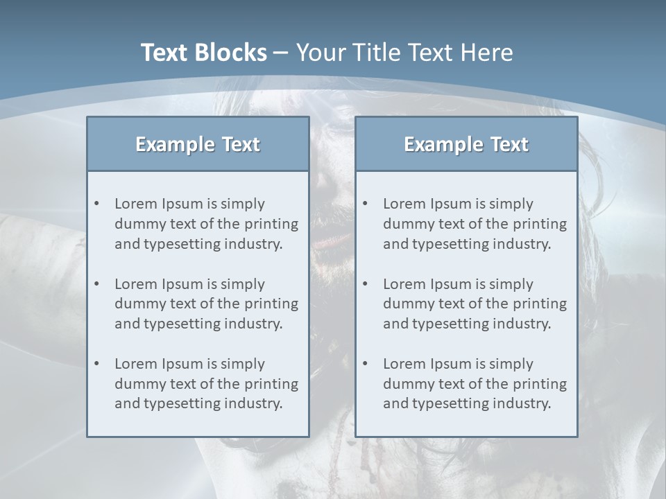 Jesus Powerpoint Presentation With A Blue Background PowerPoint Template