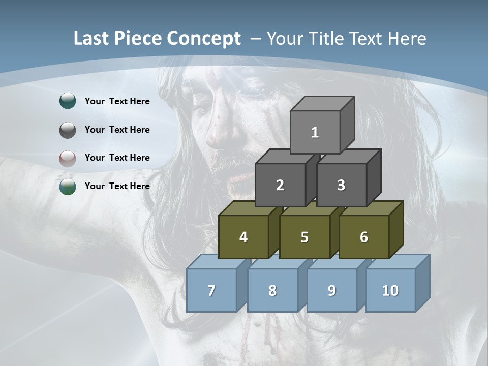 Jesus Powerpoint Presentation With A Blue Background PowerPoint Template