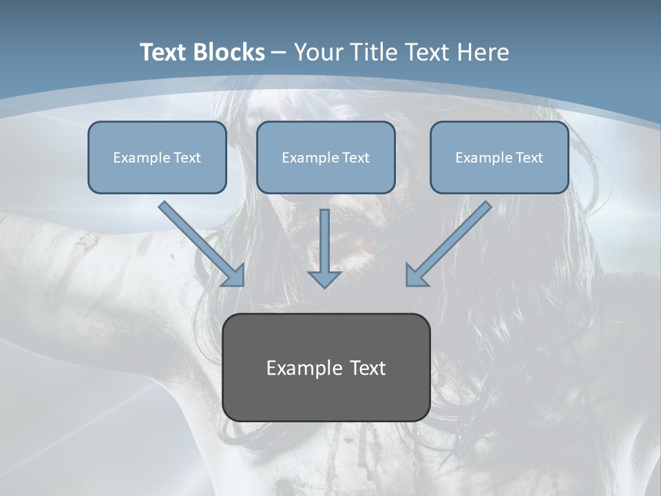 Jesus Powerpoint Presentation With A Blue Background PowerPoint Template