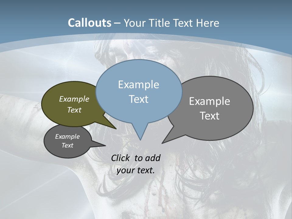 Jesus Powerpoint Presentation With A Blue Background PowerPoint Template