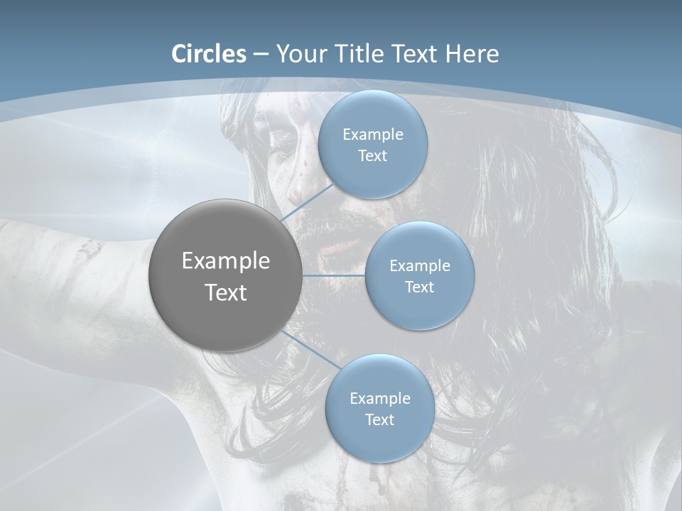 Jesus Powerpoint Presentation With A Blue Background PowerPoint Template