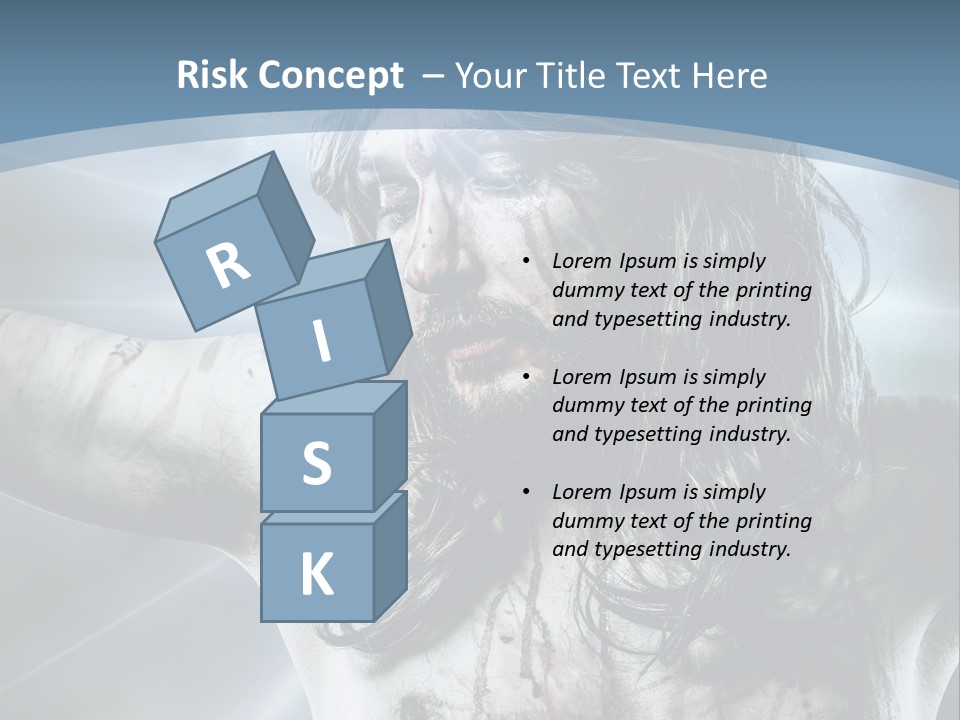 Jesus Powerpoint Presentation With A Blue Background PowerPoint Template