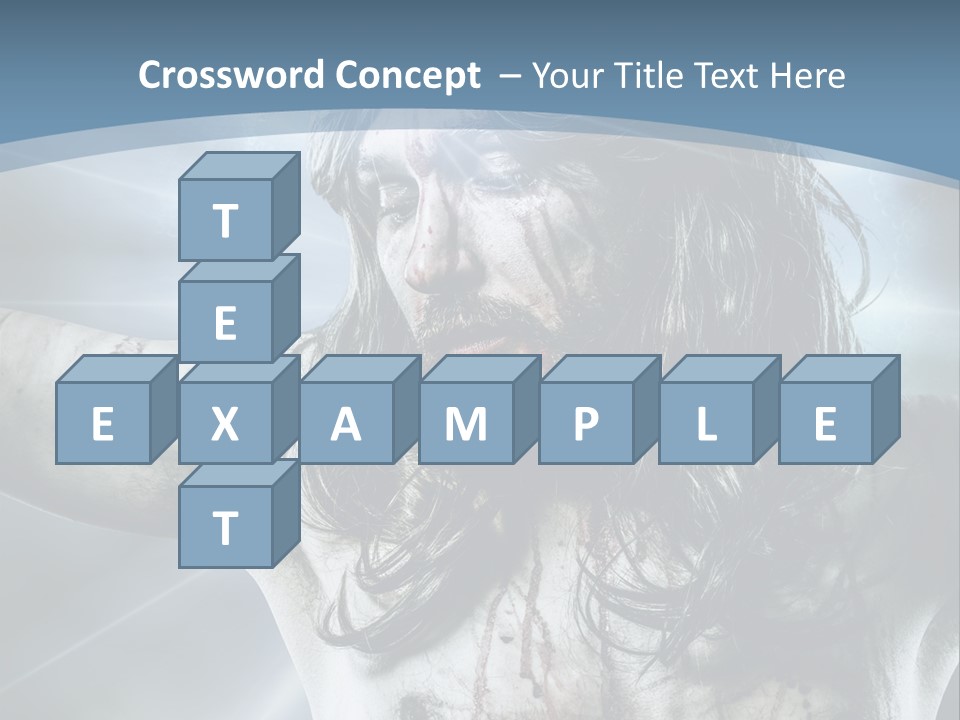 Jesus Powerpoint Presentation With A Blue Background PowerPoint Template