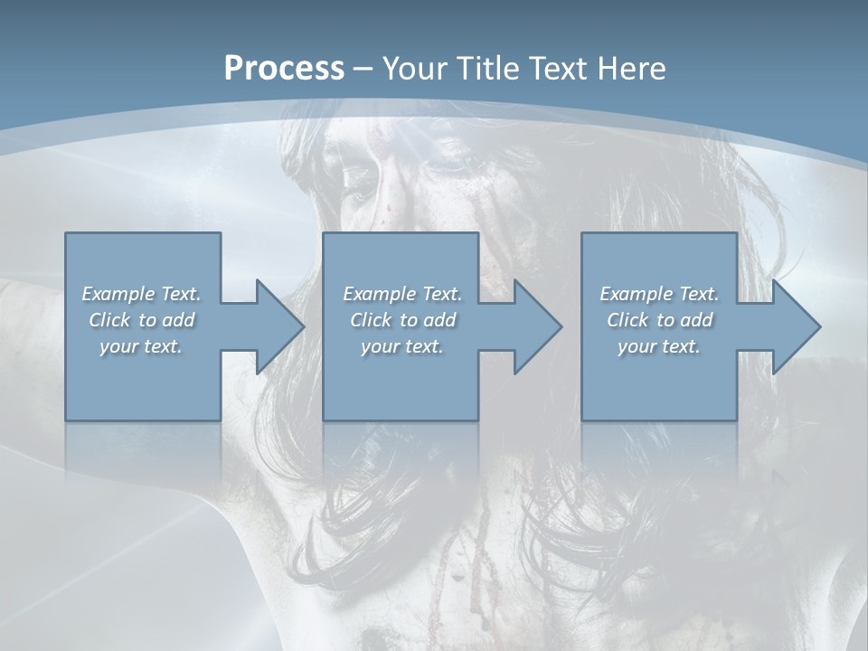 Jesus Powerpoint Presentation With A Blue Background PowerPoint Template