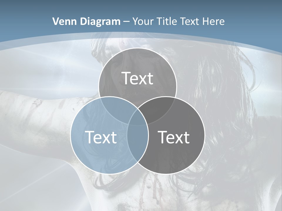 Jesus Powerpoint Presentation With A Blue Background PowerPoint Template