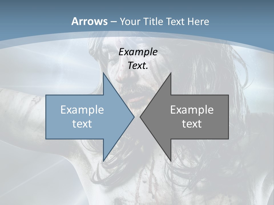 Jesus Powerpoint Presentation With A Blue Background PowerPoint Template