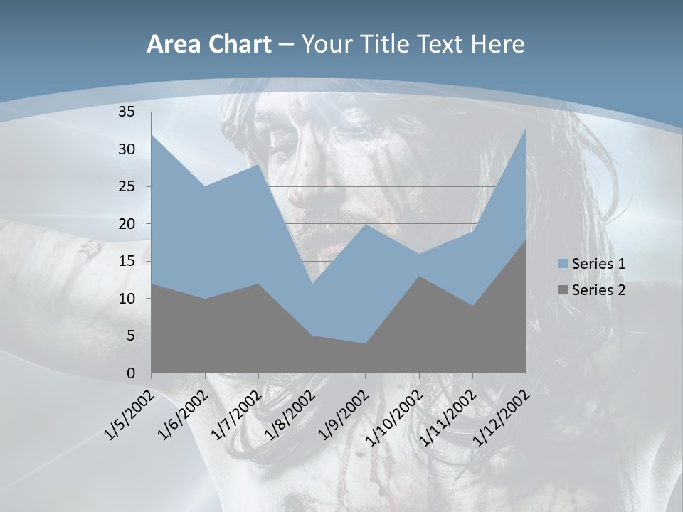 Jesus Powerpoint Presentation With A Blue Background PowerPoint Template