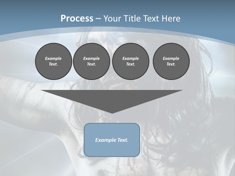 Jesus Powerpoint Presentation With A Blue Background PowerPoint Template