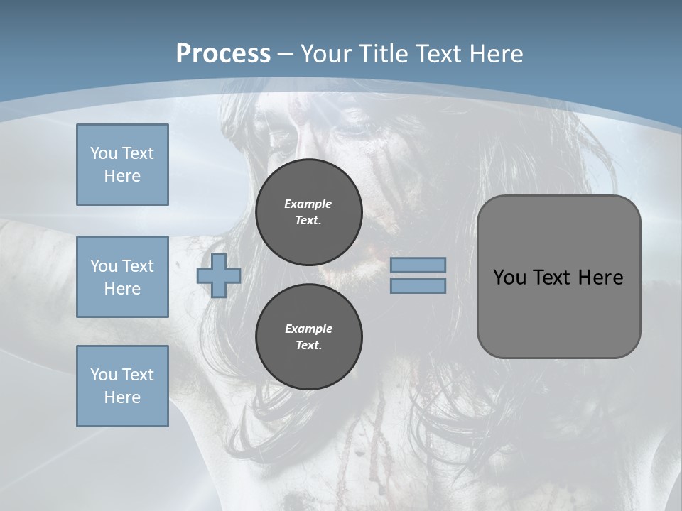 Jesus Powerpoint Presentation With A Blue Background PowerPoint Template