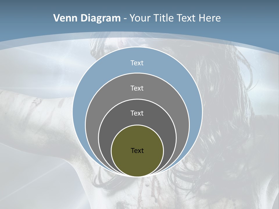 Jesus Powerpoint Presentation With A Blue Background PowerPoint Template