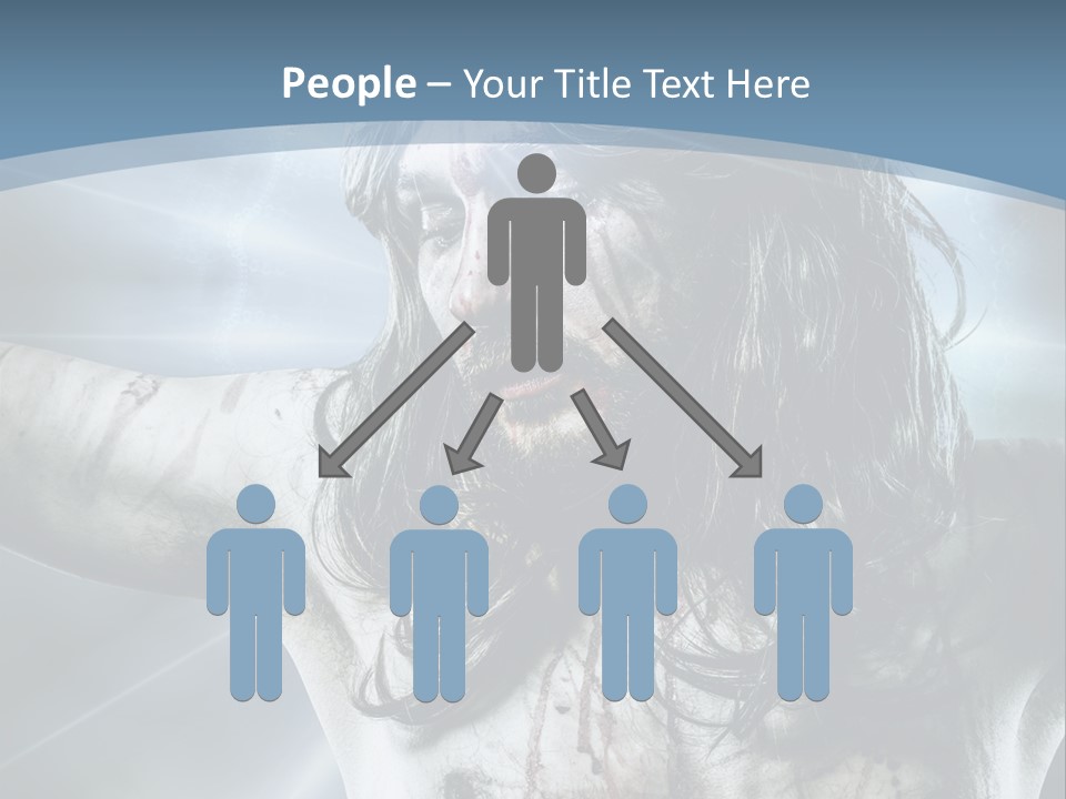 Jesus Powerpoint Presentation With A Blue Background PowerPoint Template