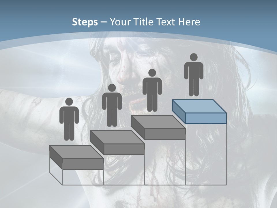 Jesus Powerpoint Presentation With A Blue Background PowerPoint Template