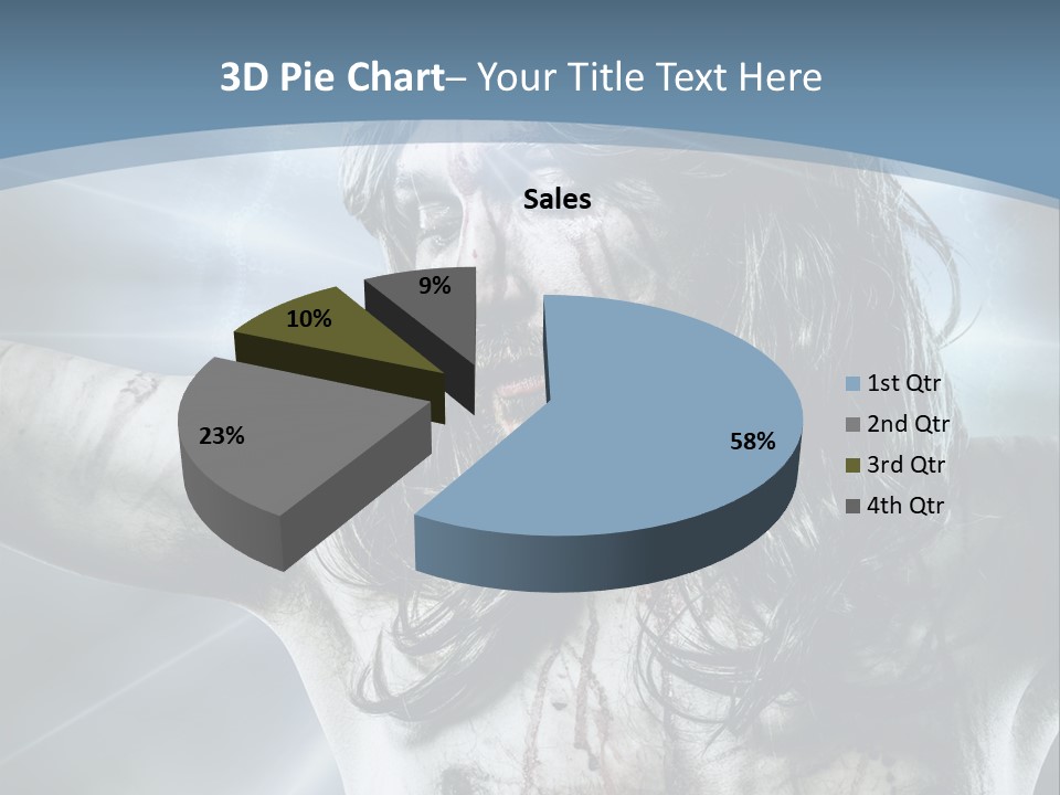 Jesus Powerpoint Presentation With A Blue Background PowerPoint Template