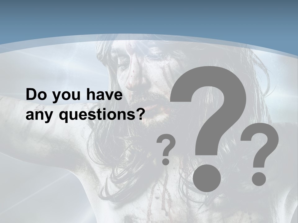 Jesus Powerpoint Presentation With A Blue Background PowerPoint Template