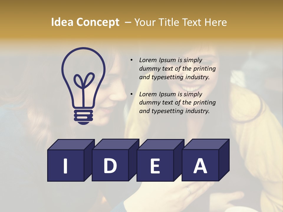 Head And Shoulders Youth Women PowerPoint Template