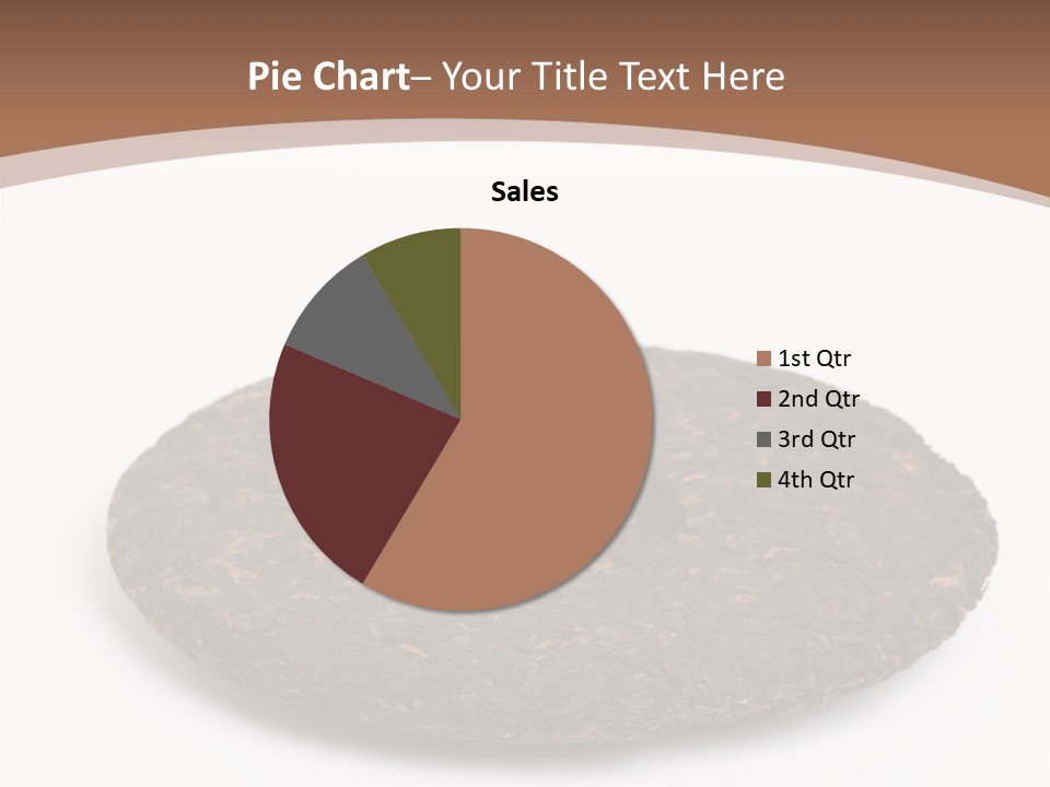 A Piece Of Chocolate Cake On A White Background PowerPoint Template