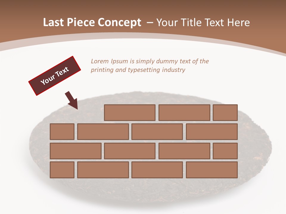 A Piece Of Chocolate Cake On A White Background PowerPoint Template