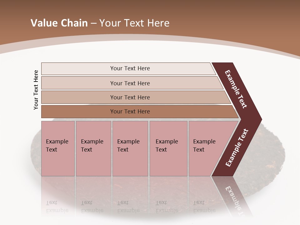 A Piece Of Chocolate Cake On A White Background PowerPoint Template