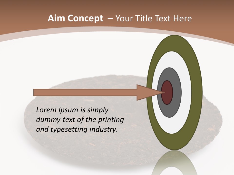 A Piece Of Chocolate Cake On A White Background PowerPoint Template