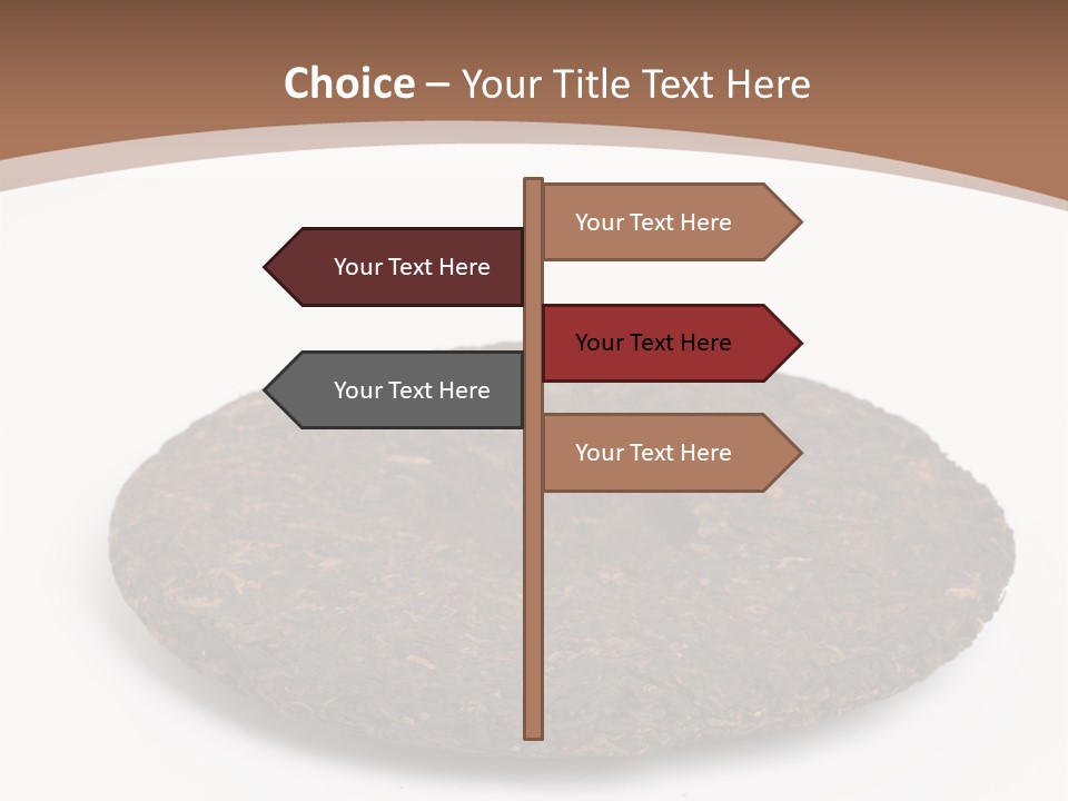 A Piece Of Chocolate Cake On A White Background PowerPoint Template