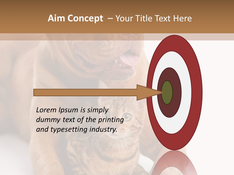 Feline Relations White PowerPoint Template