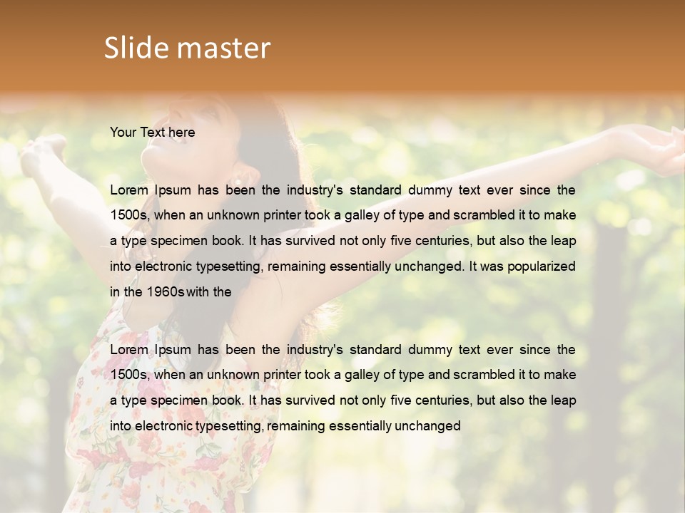 Dress Raised Well Being PowerPoint Template