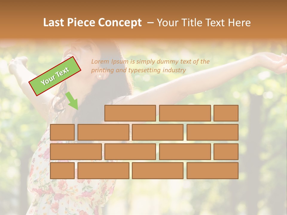 Dress Raised Well Being PowerPoint Template