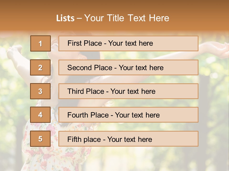 Dress Raised Well Being PowerPoint Template