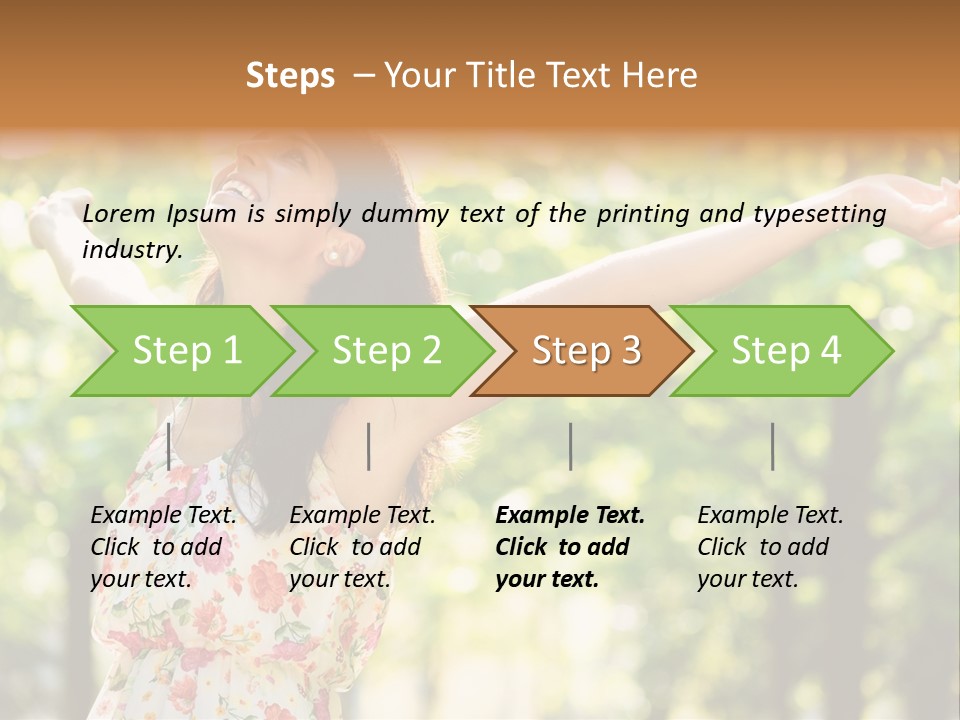 Dress Raised Well Being PowerPoint Template