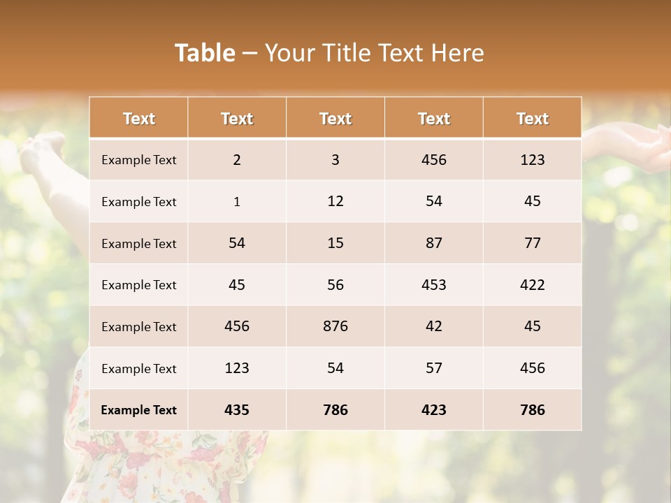 Dress Raised Well Being PowerPoint Template