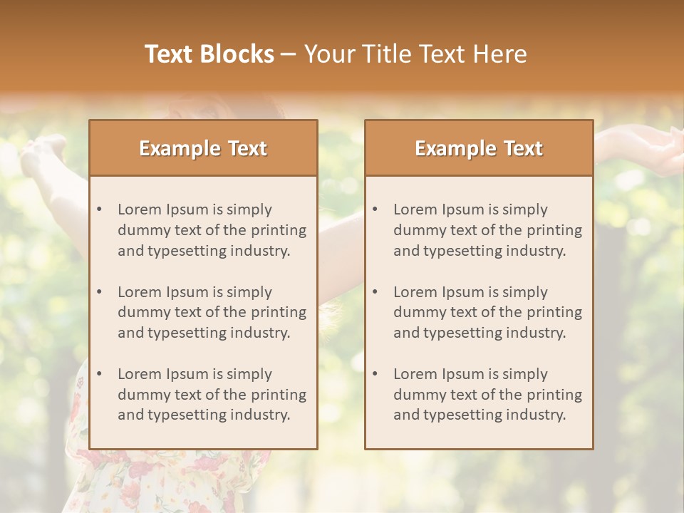 Dress Raised Well Being PowerPoint Template