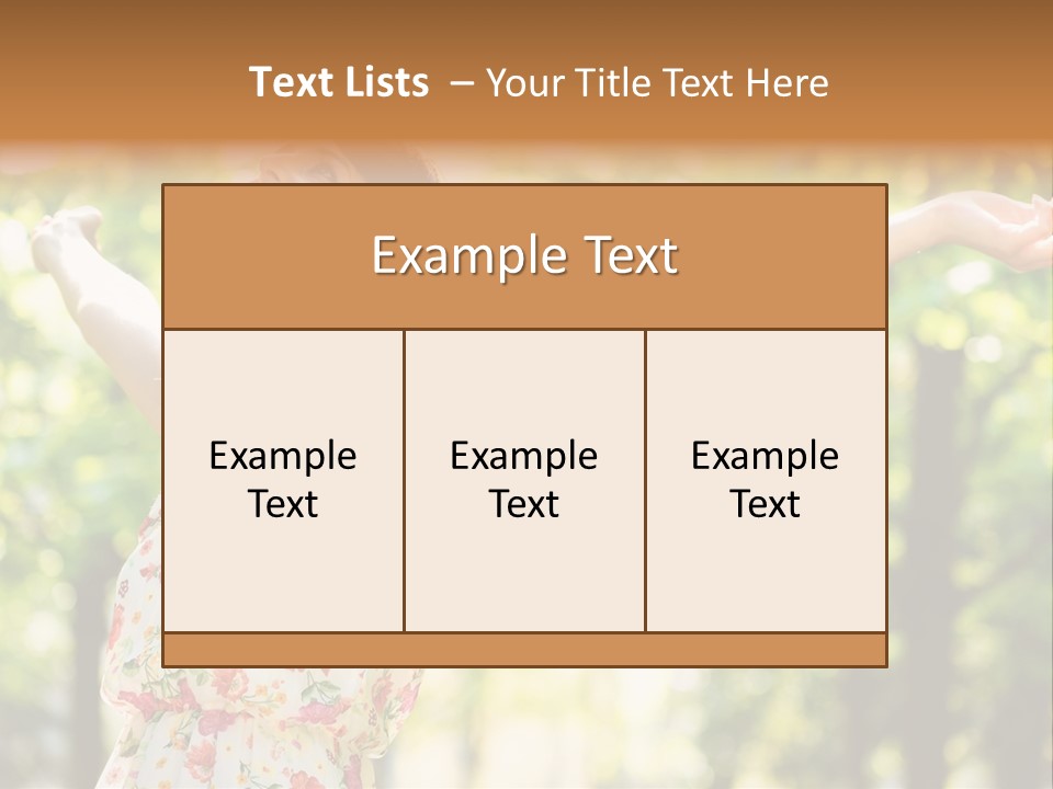 Dress Raised Well Being PowerPoint Template