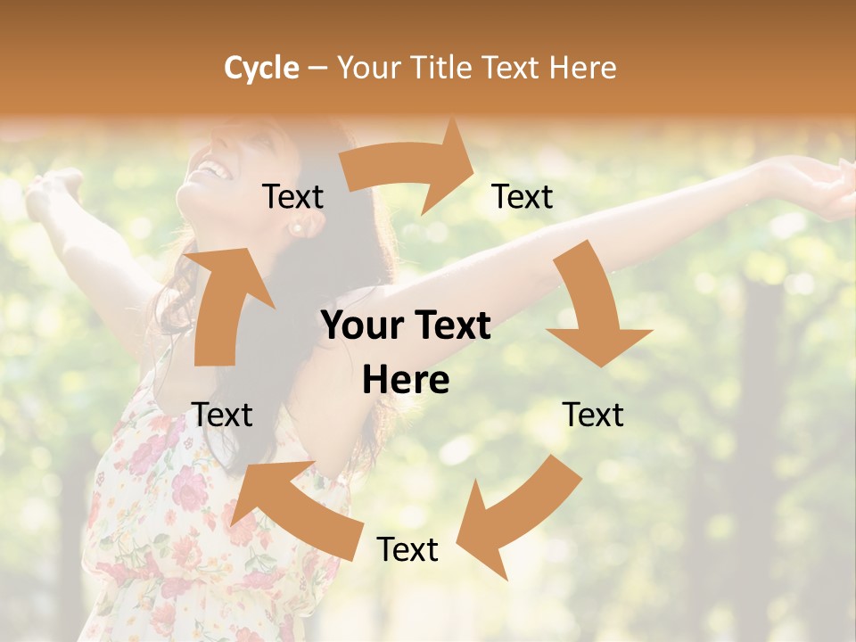 Dress Raised Well Being PowerPoint Template