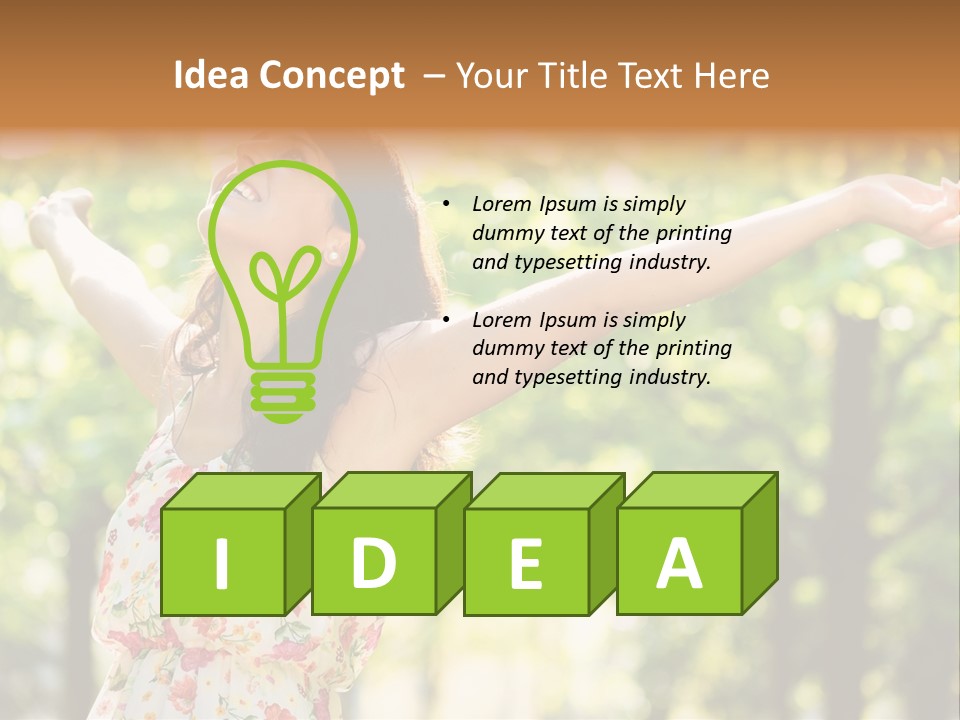 Dress Raised Well Being PowerPoint Template