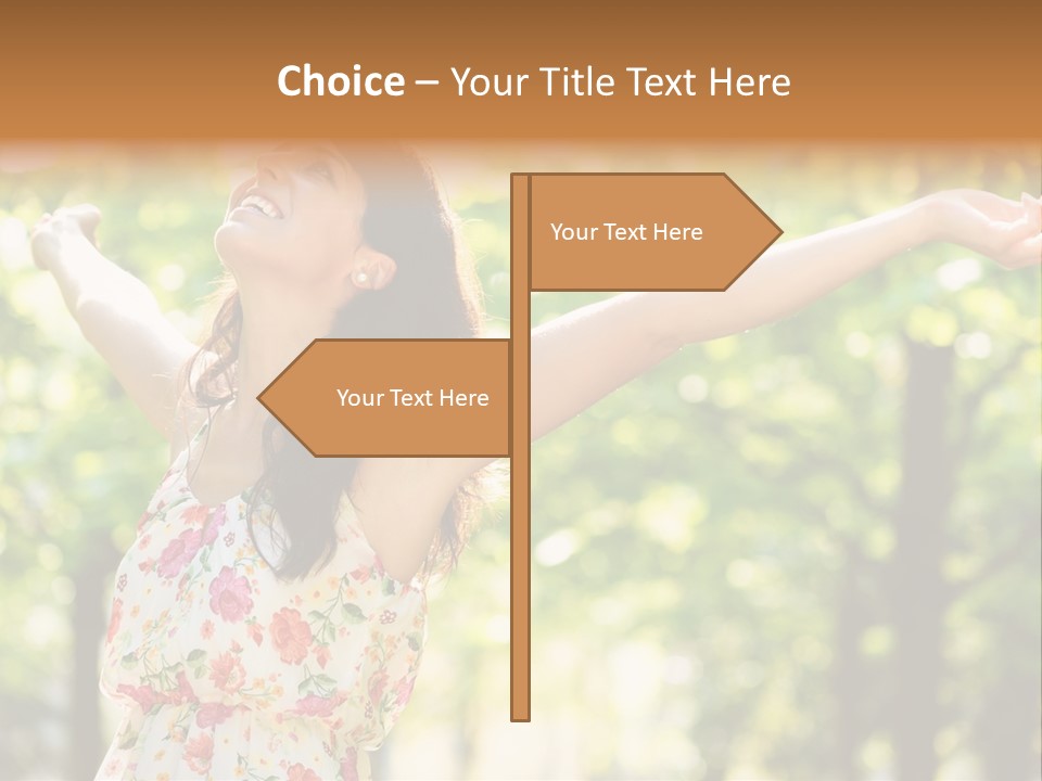 Dress Raised Well Being PowerPoint Template