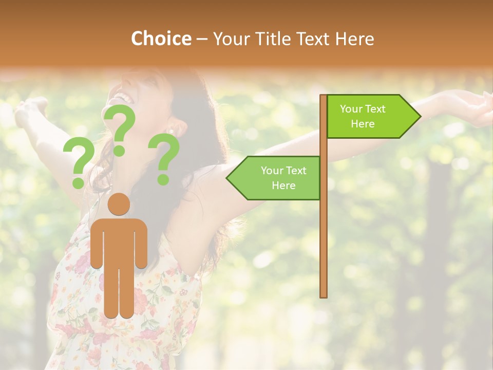 Dress Raised Well Being PowerPoint Template