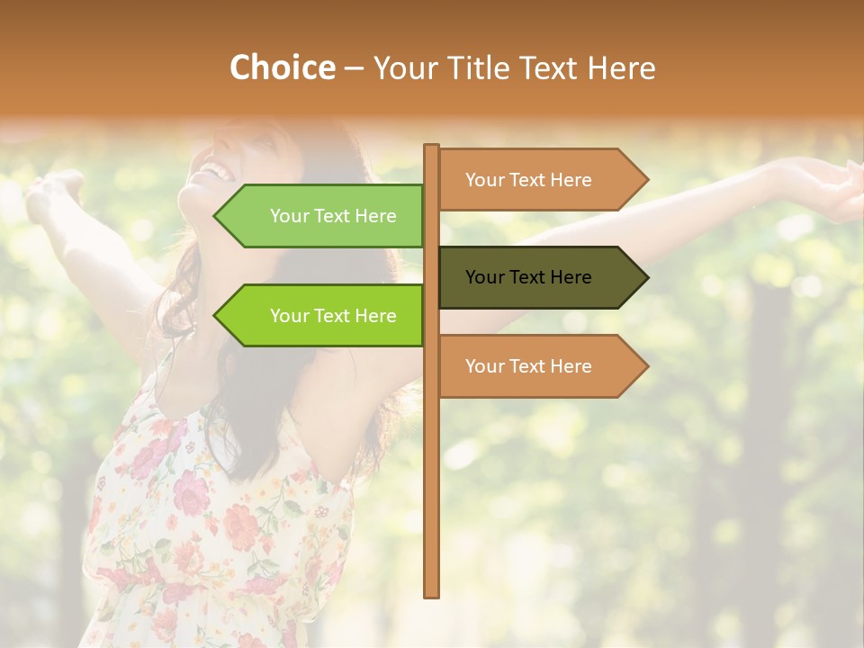 Dress Raised Well Being PowerPoint Template
